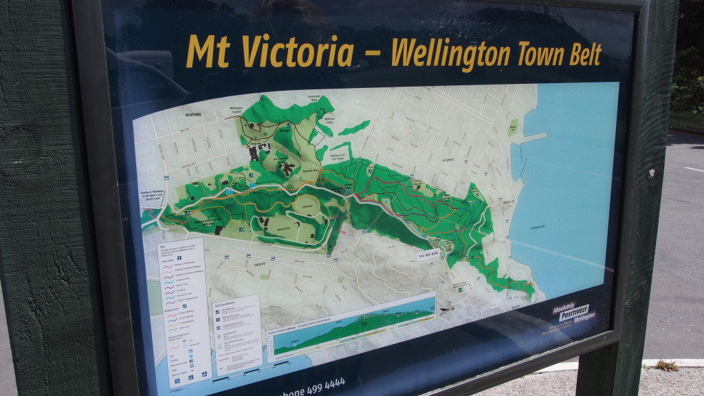 Wellingtonissa Mount Victorian reittikartta